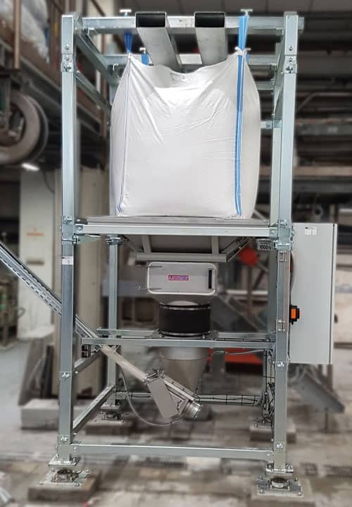 Load cells on bulk bag unloader