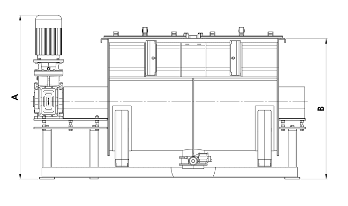 Ribbon mixer drawing