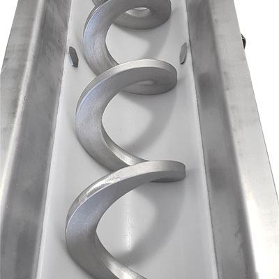 Shaftless screw conveyor detail