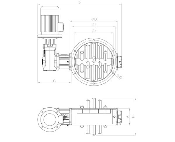 Round lump breaker drawing and dimensions