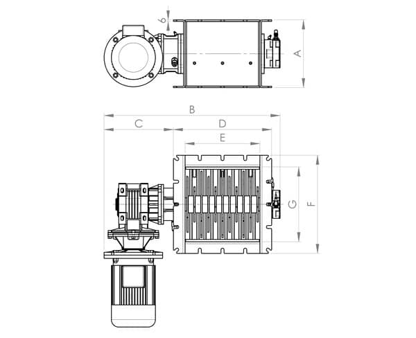 Lump breaker dimensions