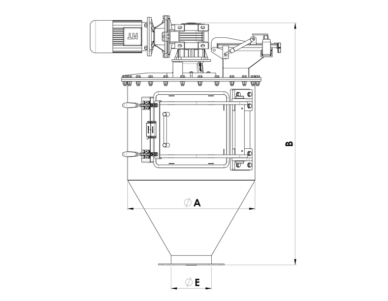vertical mixer technical drawing