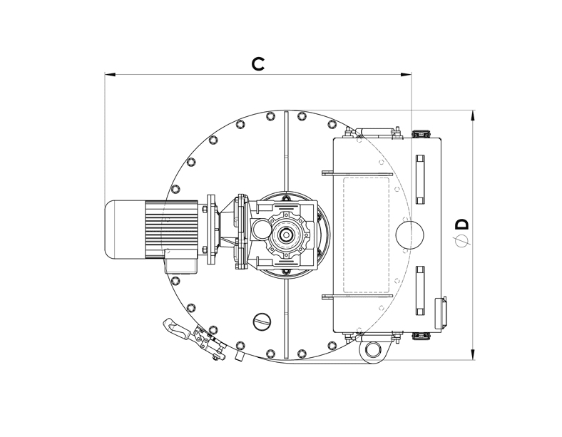 vertical mixer technical drawing