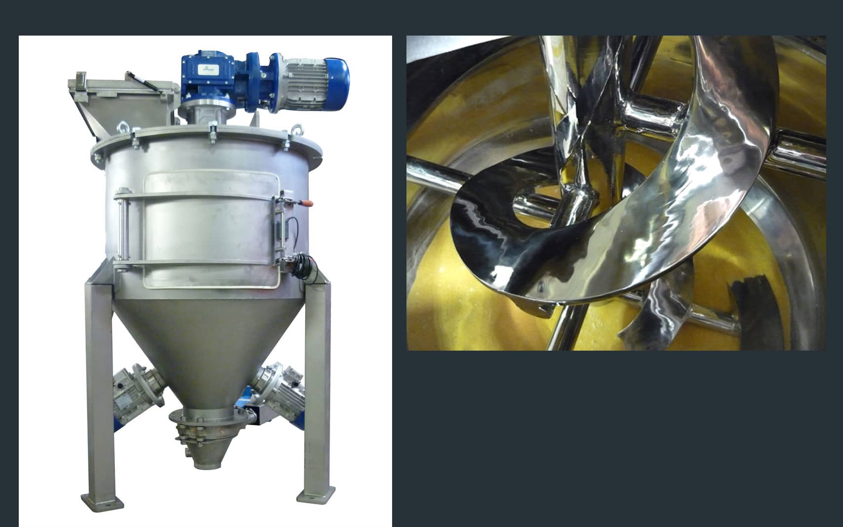 Vertical ribbon mixer